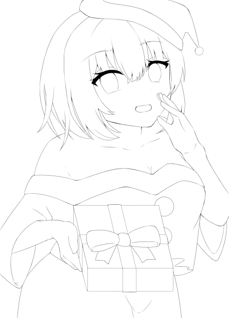 君にプレゼント　線画