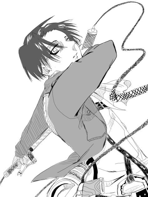 描かせていただいた。リヴァイ兵長。