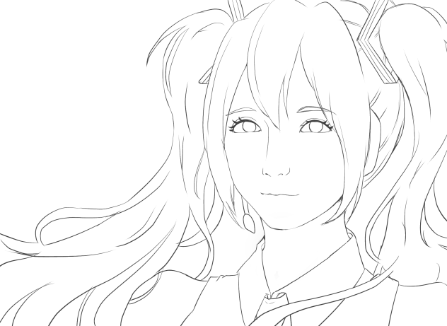 初音ミク 2020 線画