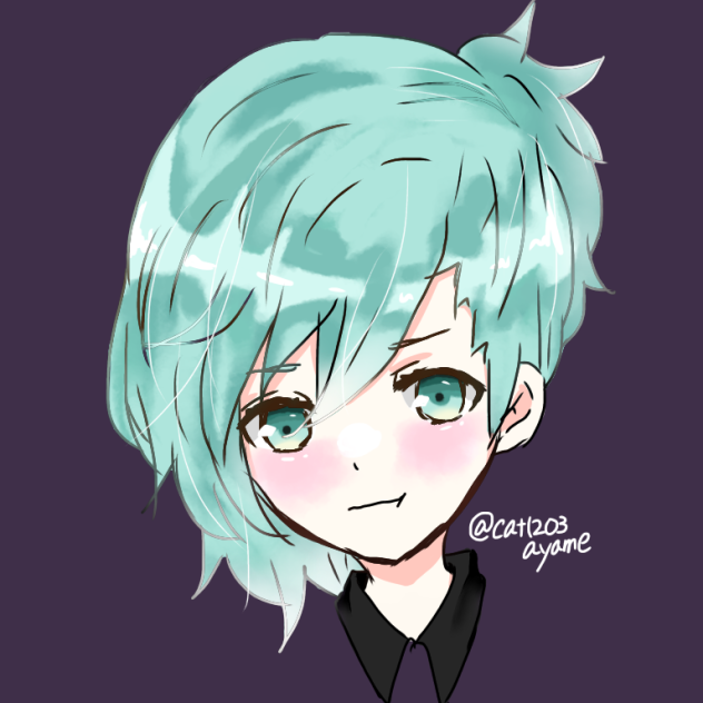 藍ちゃん描いてみた(((