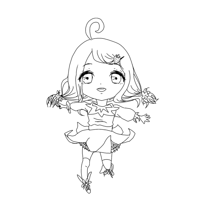 イチゴ🍓ちゃん　　線画
