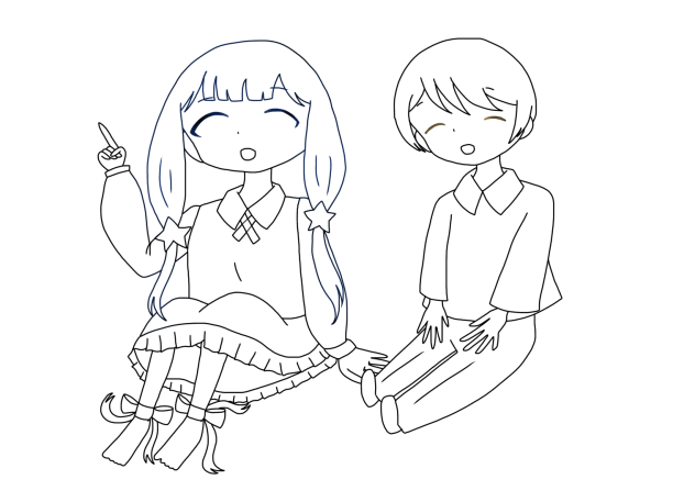 線画ー！
