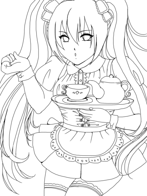 線画 ミク
