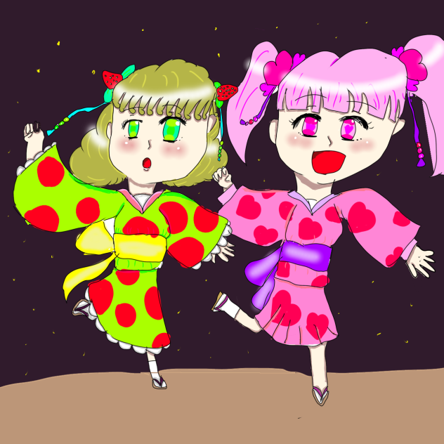 お祭り（ハートちゃん、ケーキプチ）