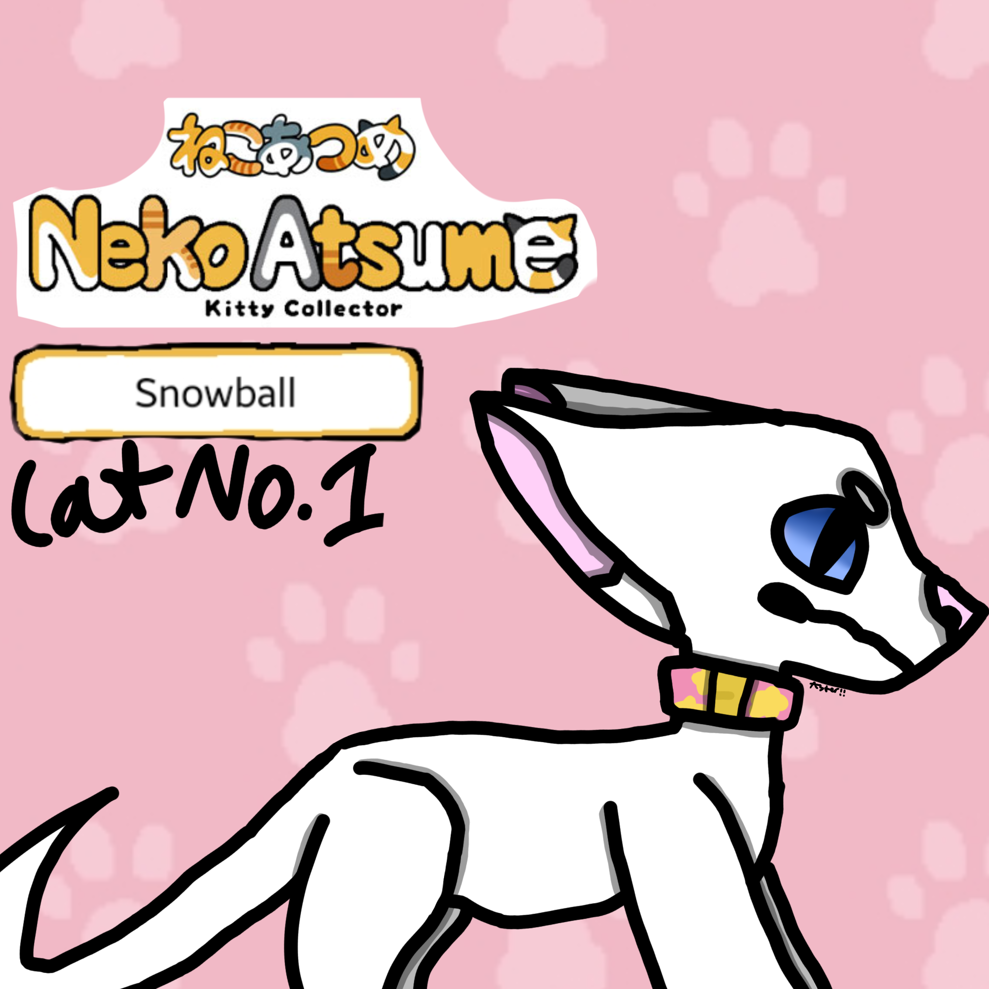Neko Atsume Snowball No. 1 ibisPaint