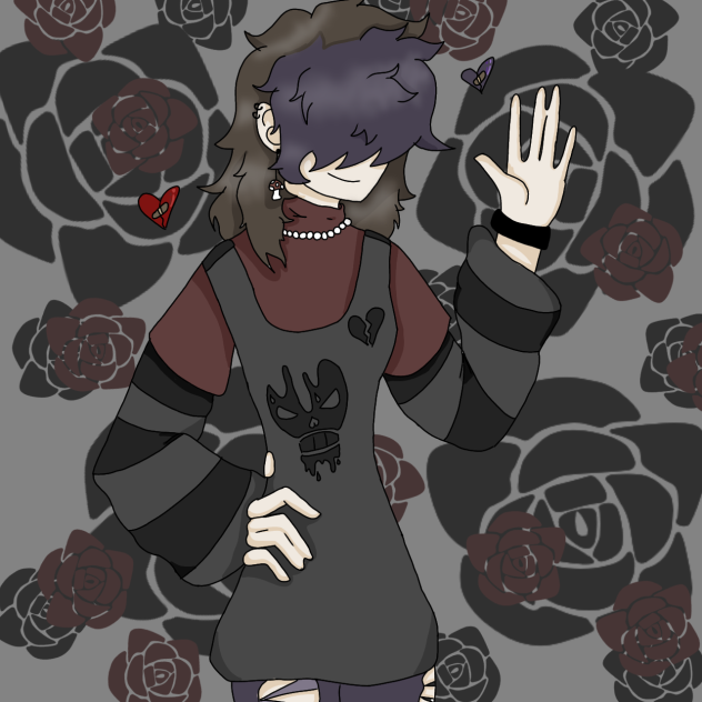 Glen my new oc!! ❤️💜☠️💀🩸