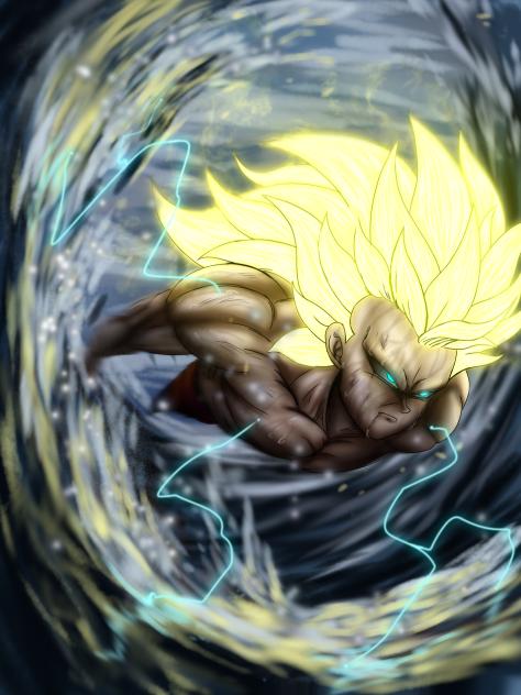 Goku ssj3 flying