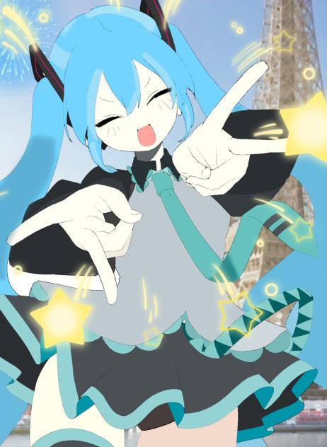 フランスに来た初音ミク
