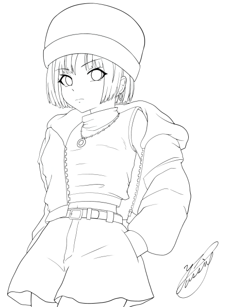 Winter entrance（線画）