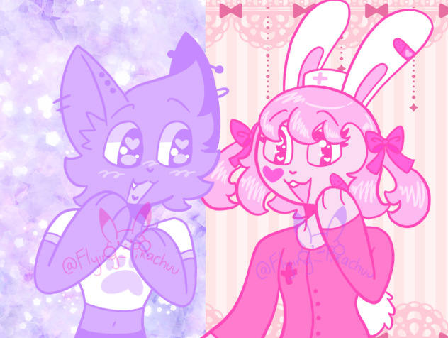 All purple meets all pink 💜🩷