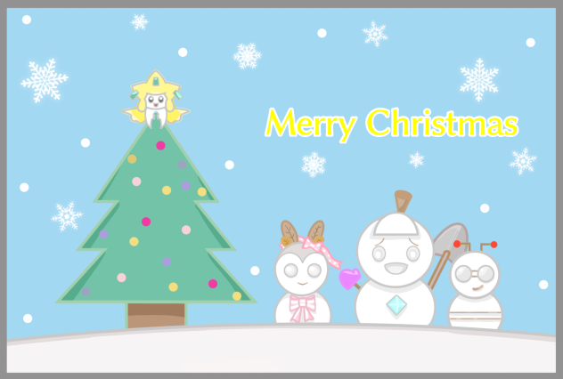 クリスマスカード（雪だるま）