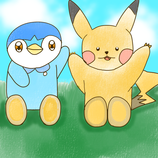 ポッチャマとピカチュウ✨