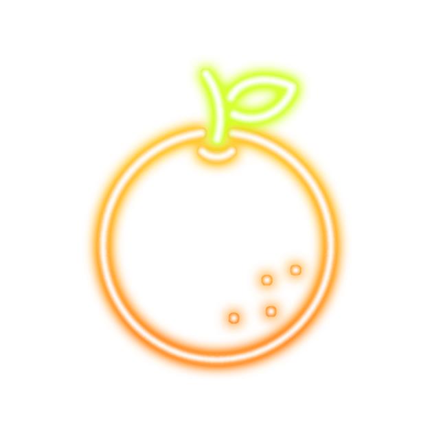 Orange neon icon