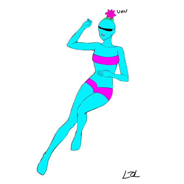 Fannart dla @Bikini Jasnoniebieski