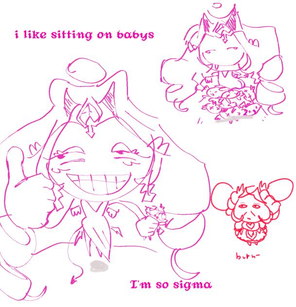 I like sitting on baby's