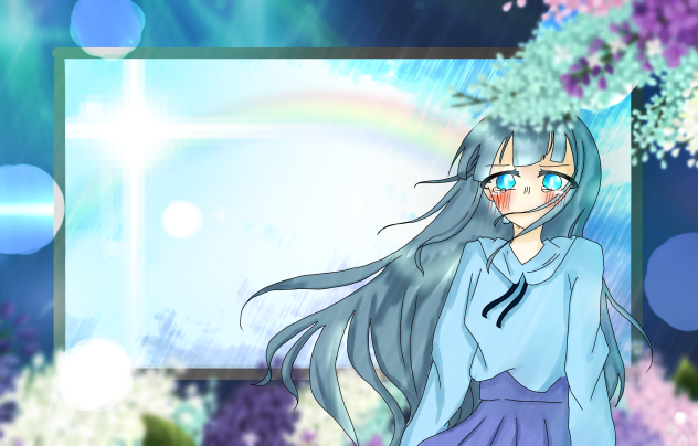 雨の中でも。
