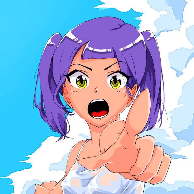 一昔前っぽいイラスト夏の女の子