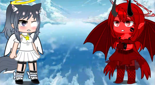 Angel and devil (video background)