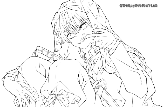 行きたくない 2  線画