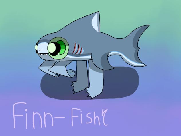 Finn-Fishy. Binga, funny cute creature,