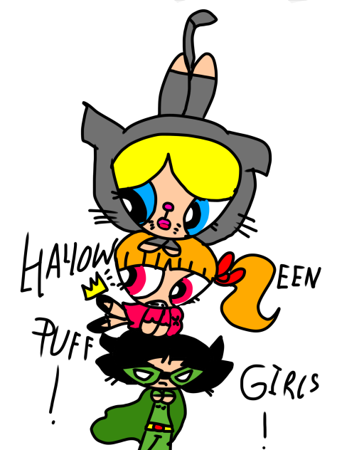 HALLOWEEN PUFF GIRLS