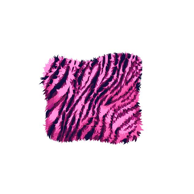 Pink Zebra Print fur pillow