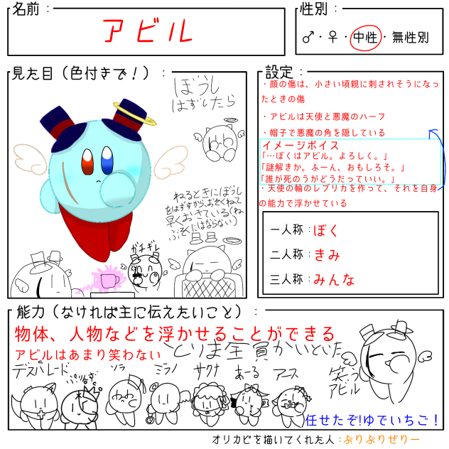 ばどこのキャラ募！！