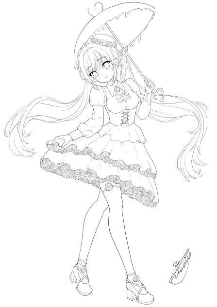 バレンタイン2025（線画）