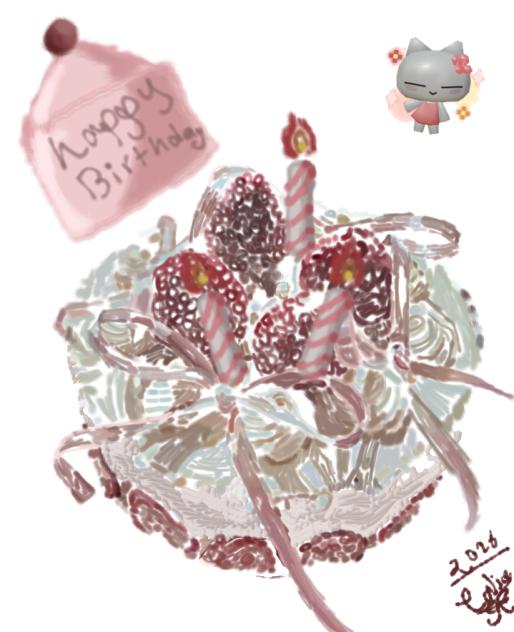 Strawberry-flavored Christmas cake