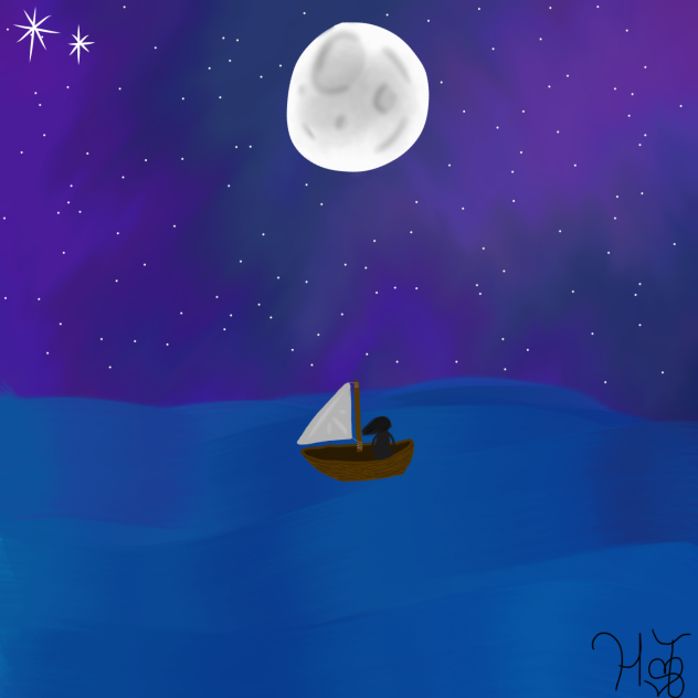 Ocean moonlight - ibisPaint