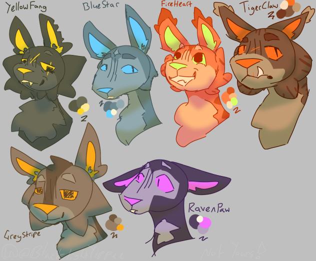 some warrior cat headshots