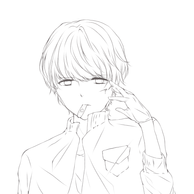 絆創膏 線画