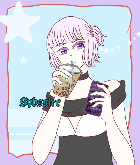 Lilac and bubble tea