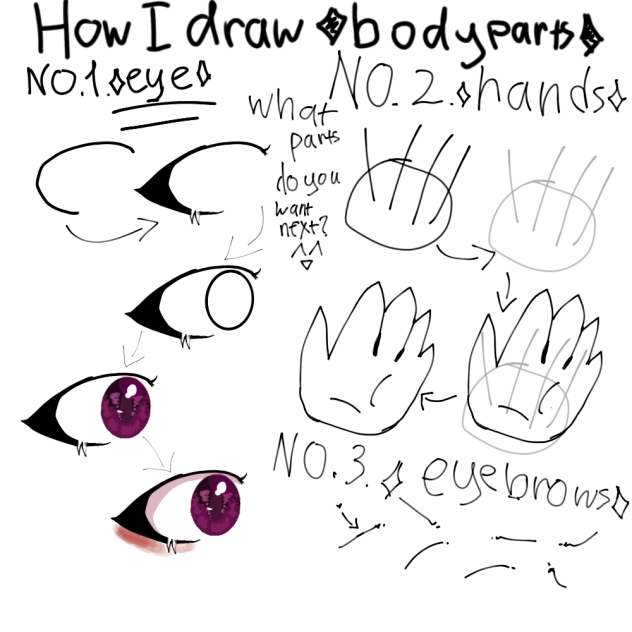 How I draw✨body parts✨ ( shift post )