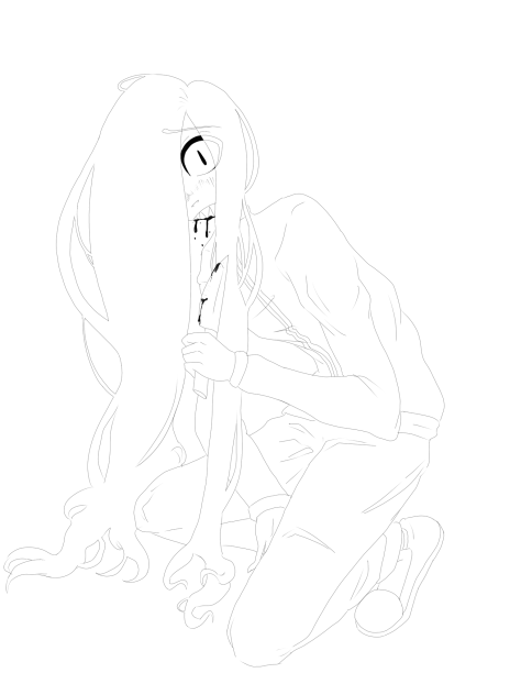 Kenji if he was insane lineart
