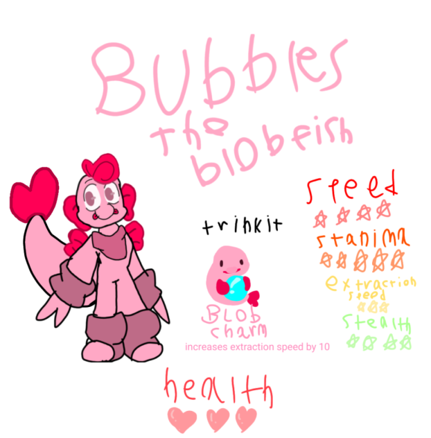 bubbles the blobfish (Dandy's world) (Oc