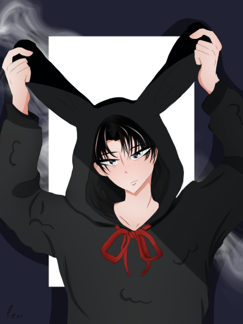 Levi in a Bunny Costume.