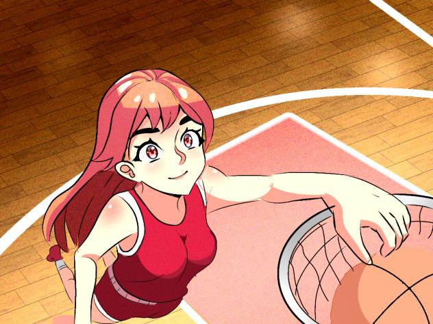 Sayuri practicing basketball2