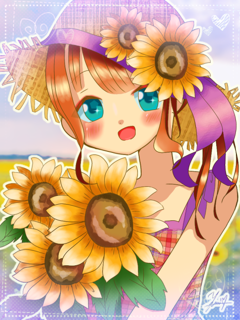 🌻少女とヒマワリ🌻