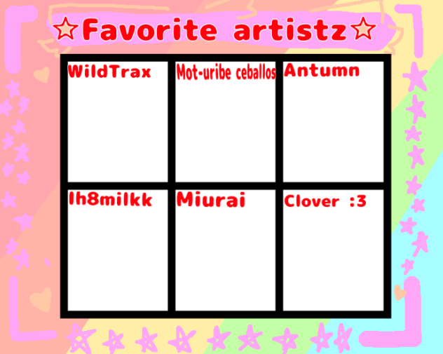 Fav artist 3.0