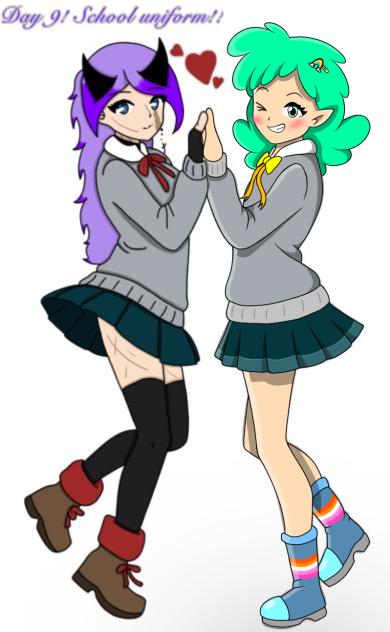 We look so cute in our uniforms!