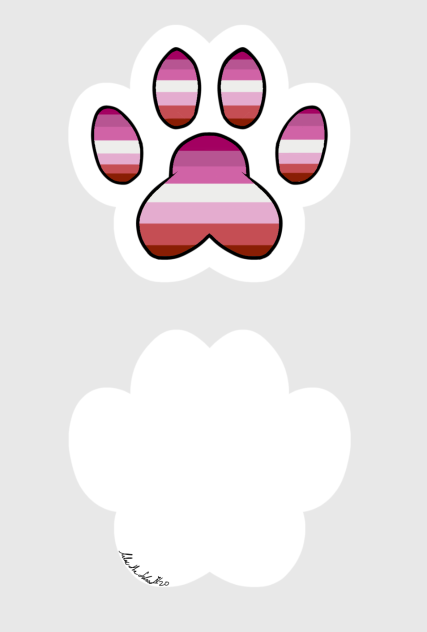 Lesbian pride paw