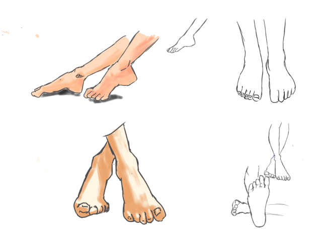 足のクロッキー①