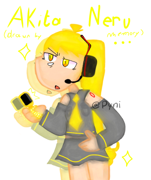 Akita Neru drawn from memeory