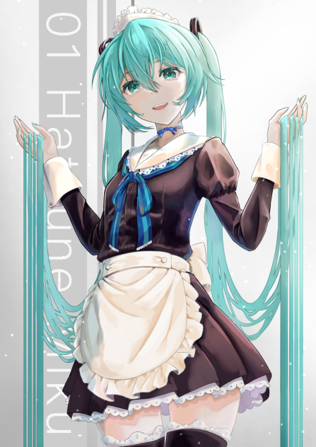 セーラーメイドミクちゃん笑顔