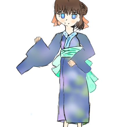 浴衣(塗り絵)