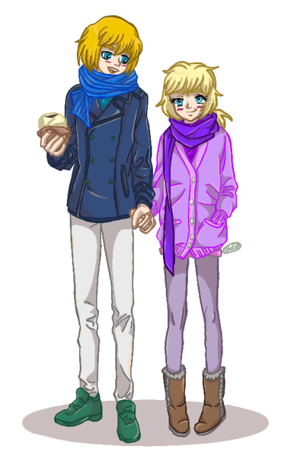 Fall-Themed Armin and Yuki