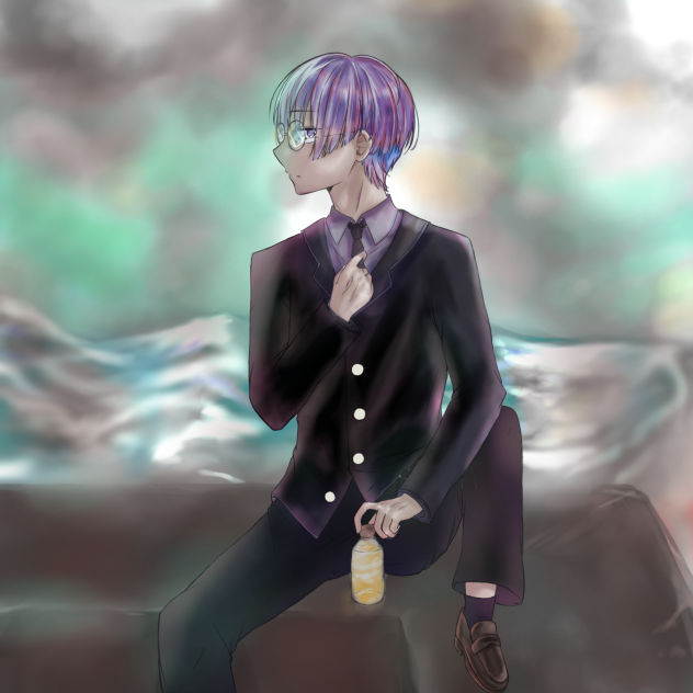 丸メガネ男子⚯˶