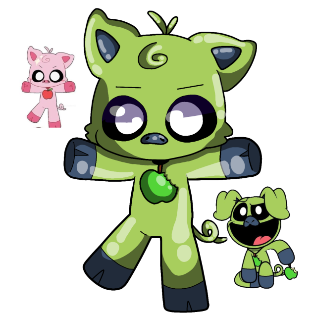 flowning critters - incky piggy💚🤢🍏🐷