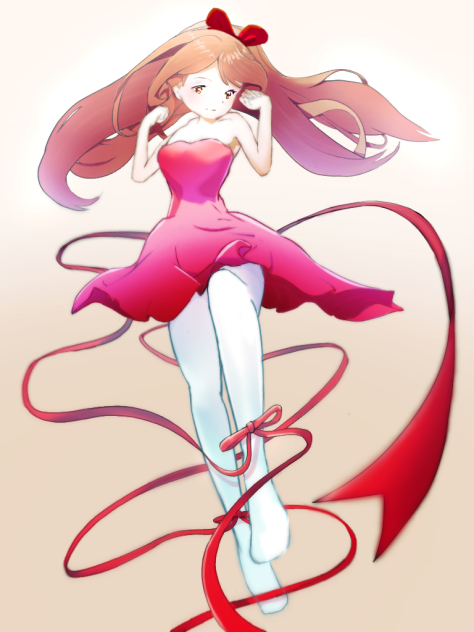 Legs and red ribbons